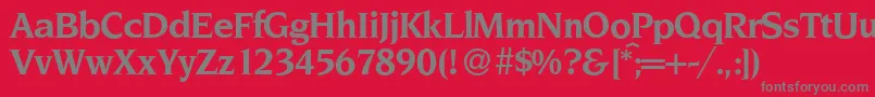 フォントNoveltyBold – 赤い背景に灰色の文字