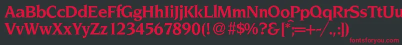 NoveltyBold Font – Red Fonts on Black Background