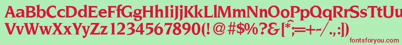 NoveltyBold Font – Red Fonts on Green Background