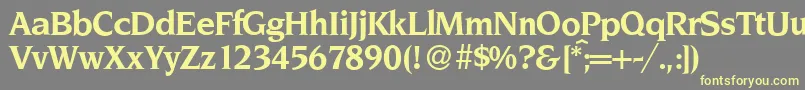 NoveltyBold Font – Yellow Fonts on Gray Background