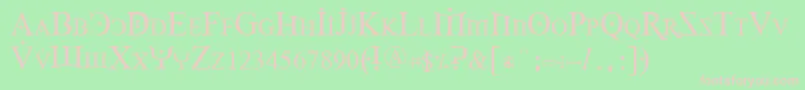 FireOfYsgardRegular Font – Pink Fonts on Green Background