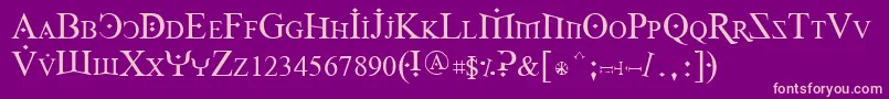 FireOfYsgardRegular Font – Pink Fonts on Purple Background