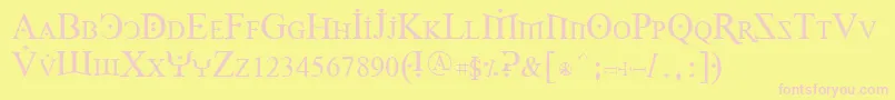 FireOfYsgardRegular Font – Pink Fonts on Yellow Background