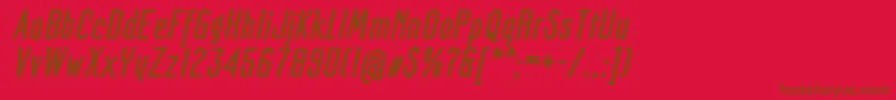MagerFatItalic Font – Brown Fonts on Red Background