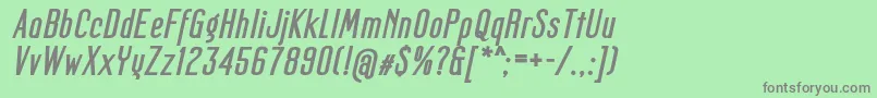 MagerFatItalic Font – Gray Fonts on Green Background