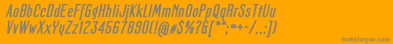 MagerFatItalic Font – Gray Fonts on Orange Background