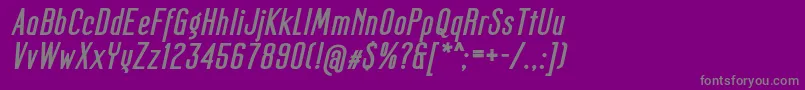 Weitere Informationen zur MagerFatItalic-Schriftart MagerFatItalic-Schriftart – Graue Schriften auf violettem Hintergrund