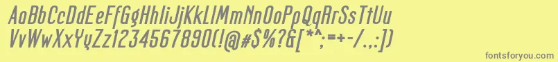 MagerFatItalic Font – Gray Fonts on Yellow Background