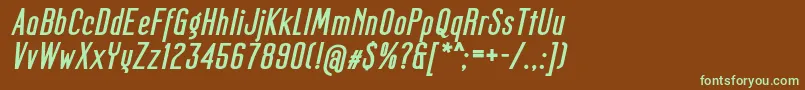 Police MagerFatItalic – polices vertes sur fond brun