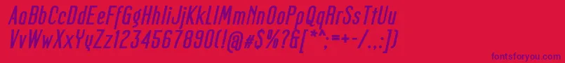 MagerFatItalic Font – Purple Fonts on Red Background