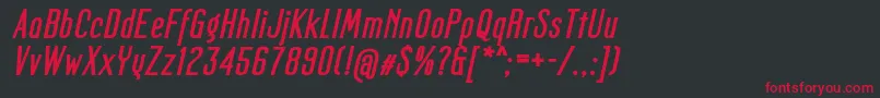 MagerFatItalic Font – Red Fonts on Black Background