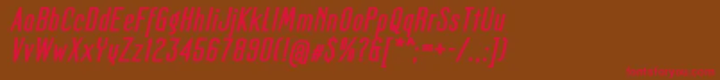 MagerFatItalic Font – Red Fonts on Brown Background