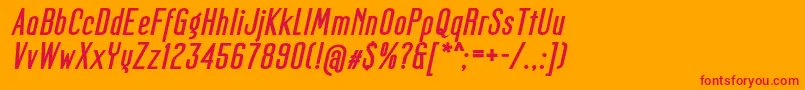 MagerFatItalic Font – Red Fonts on Orange Background