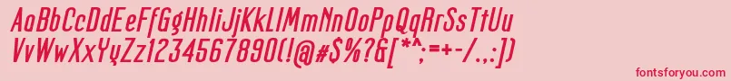 MagerFatItalic Font – Red Fonts on Pink Background