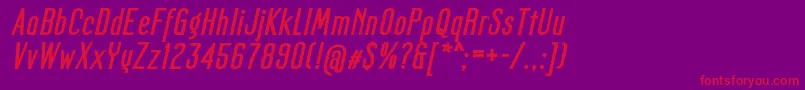 MagerFatItalic Font – Red Fonts on Purple Background