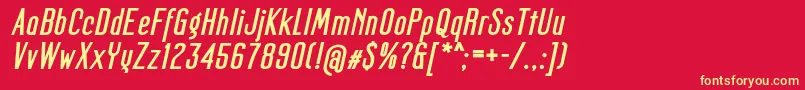 fuente MagerFatItalic – Fuentes Amarillas Sobre Fondo Rojo