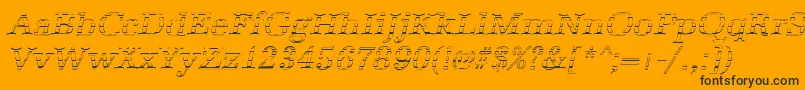 AntiquagoItalic Font – Black Fonts on Orange Background