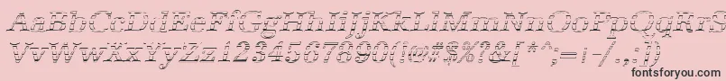 AntiquagoItalic Font – Black Fonts on Pink Background