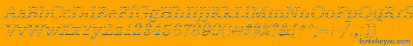 AntiquagoItalic Font – Blue Fonts on Orange Background