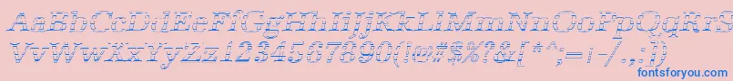 AntiquagoItalic Font – Blue Fonts on Pink Background