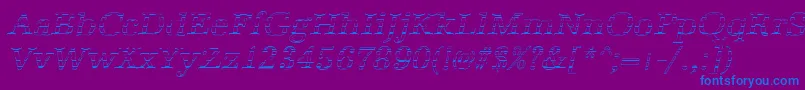 AntiquagoItalic Font – Blue Fonts on Purple Background