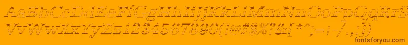 AntiquagoItalic Font – Brown Fonts on Orange Background