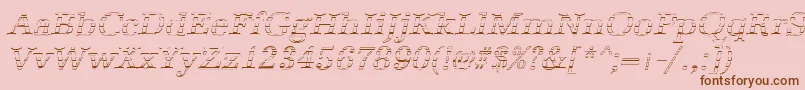 AntiquagoItalic Font – Brown Fonts on Pink Background