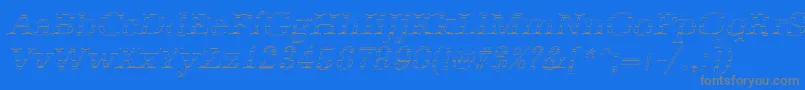 AntiquagoItalic Font – Gray Fonts on Blue Background