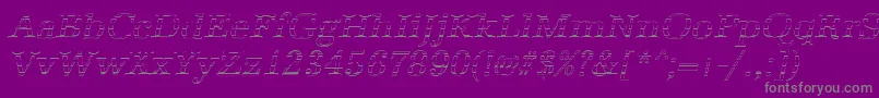 AntiquagoItalic Font – Gray Fonts on Purple Background