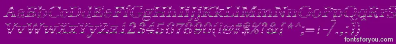 fuente AntiquagoItalic – Fuentes Verdes Sobre Fondo Morado