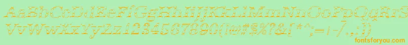 More about AntiquagoItalic Font AntiquagoItalic Font – Orange Fonts on Green Background