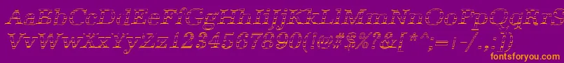 AntiquagoItalic Font – Orange Fonts on Purple Background