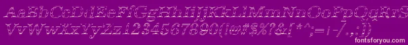 AntiquagoItalic Font – Pink Fonts on Purple Background