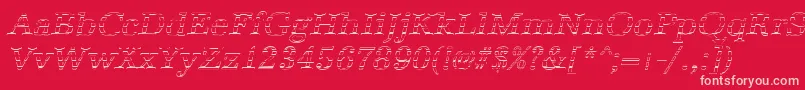 AntiquagoItalic Font – Pink Fonts on Red Background