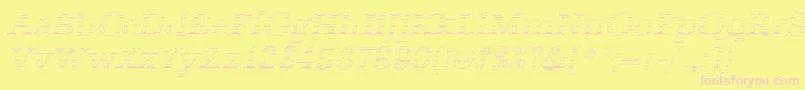 AntiquagoItalic Font – Pink Fonts on Yellow Background