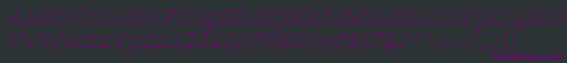 AntiquagoItalic Font – Purple Fonts on Black Background