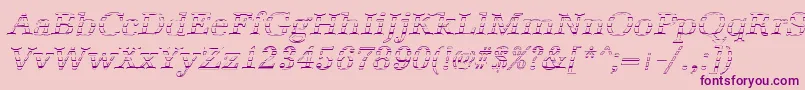 AntiquagoItalic Font – Purple Fonts on Pink Background
