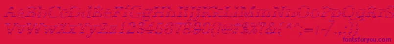 フォントAntiquagoItalic – 赤い背景に紫のフォント