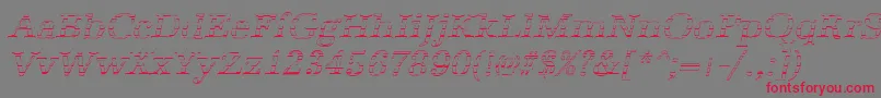 Шрифт AntiquagoItalic – красные шрифты на сером фоне