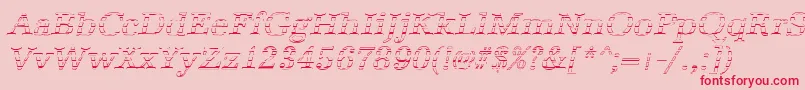 AntiquagoItalic Font – Red Fonts on Pink Background