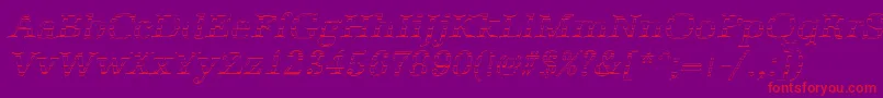 AntiquagoItalic Font – Red Fonts on Purple Background
