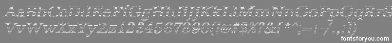 AntiquagoItalic Font – White Fonts on Gray Background