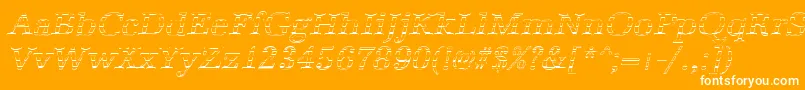 Police AntiquagoItalic – polices blanches sur fond orange