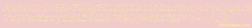 fuente AntiquagoItalic – Fuentes Amarillas Sobre Fondo Rosa