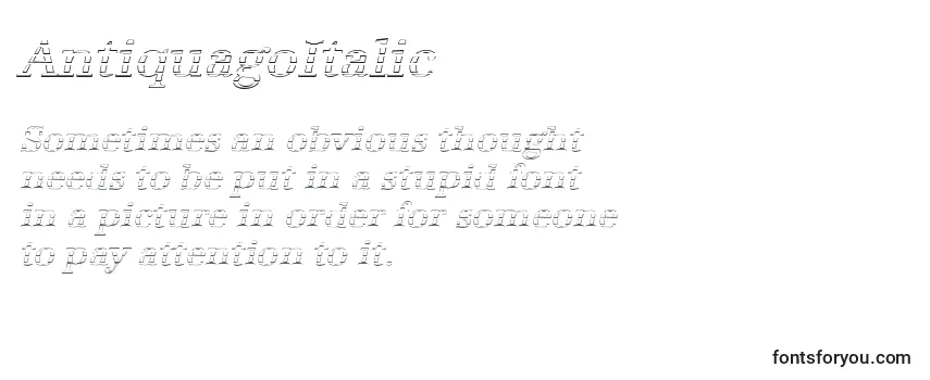 AntiquagoItalic Font