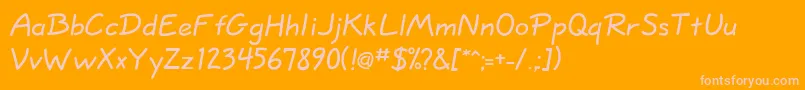 JottflfBold Font – Pink Fonts on Orange Background