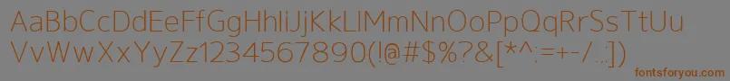 Шрифт GeldersansLight – коричневые шрифты на сером фоне