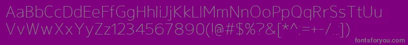 フォントGeldersansLight – 紫の背景に灰色の文字