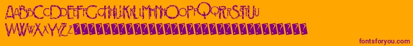 Crackdeco Font – Purple Fonts on Orange Background
