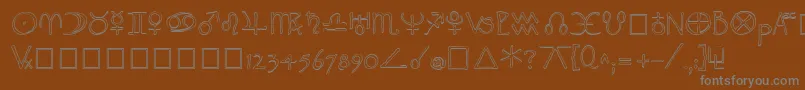 WidgetOutlineフォントについての詳細 フォントWidgetOutline – 茶色の背景に灰色の文字